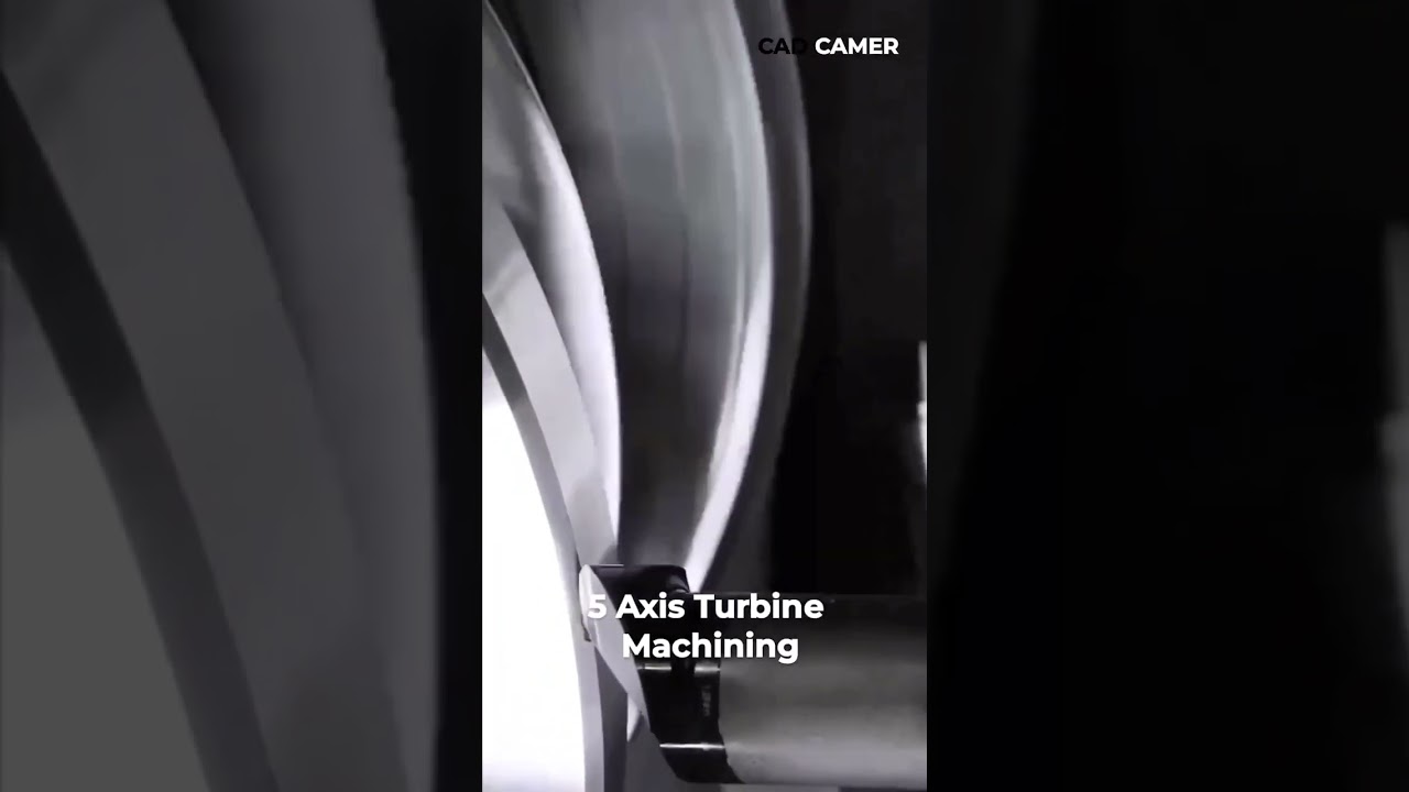 5 Axis Turbine Machining #cnc #shorts #ytshorts #youtubeshorts #cam #impeller #turbine #machining