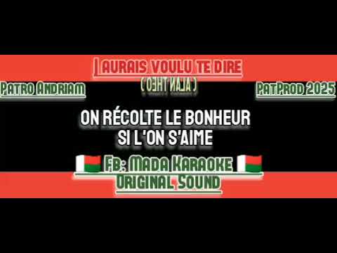 J'aurais voulu te dire je t'aime(ALAN THEO) KARAOKE