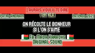J'aurais voulu te dire je t'aime(ALAN THEO) KARAOKE