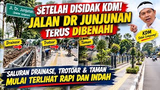 Setelah Disidak KDM! Jalan Dr Junjunan Terus Dibenahi, Drainase, Trotoar & Taman Mulai Berubah