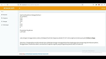 Sistem Pakar Diagnosa Daun Kopi Metode Certainty Factor