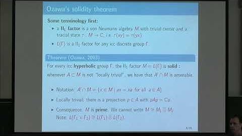 Prof. Stefaan Vaes | Negative curvature and rigidity for von Neumann algebras