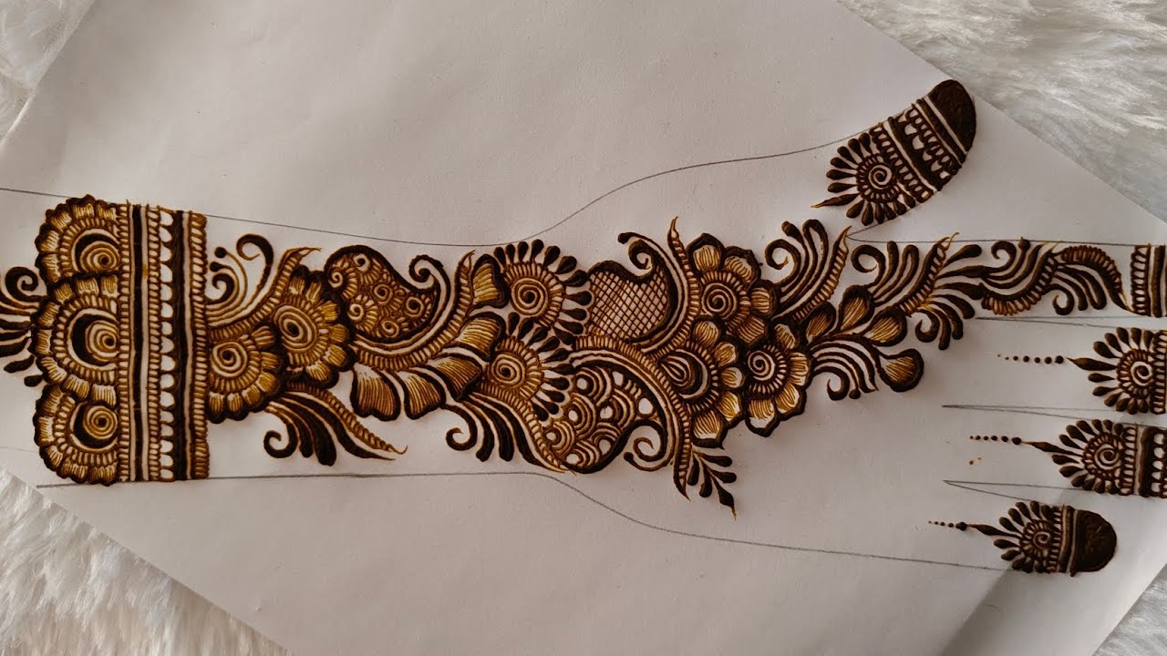 How to learn arabic mehndi henna in 10 minit.. how to learn arabic design in 10 minit  