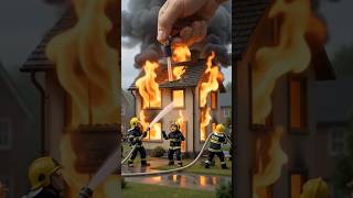 Miniature Flood Rescue 🌊😱 | Giant Human Hand Saves Tiny Workers | AI Video #shorts