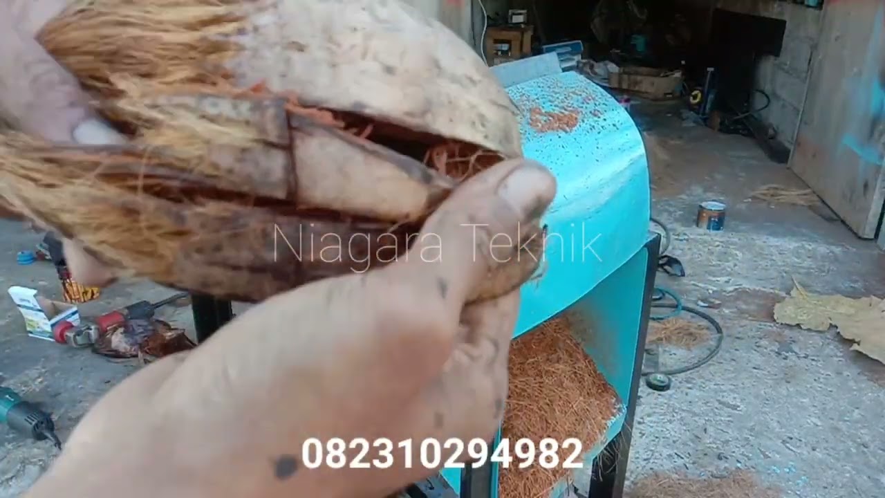 Mesin Pembuat Cocobristle #cocobristle #cocopeat #cocofiber #coconut