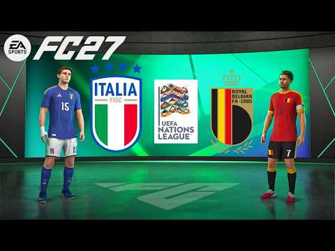 Video FC 27 - Italia vs Belgio - UEFA Nations League 2026 Gara 1 - Simulazione & Pronostico
