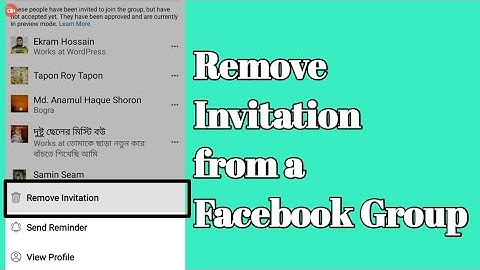 How to remove a invited member from Facebook group 😉