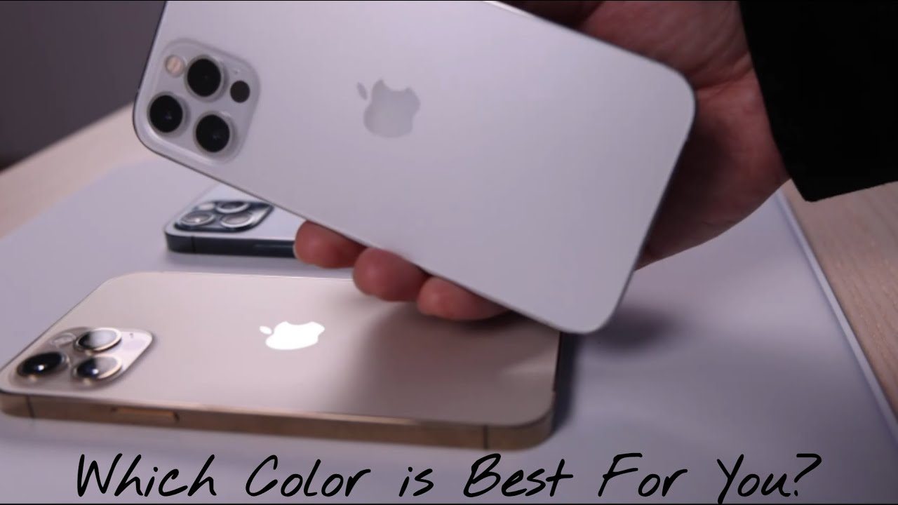 Iphone 12 Pro All Colors Comparison Hands On Gold Vs Pacific Blue Vs Graphite Vs Silver Youtube