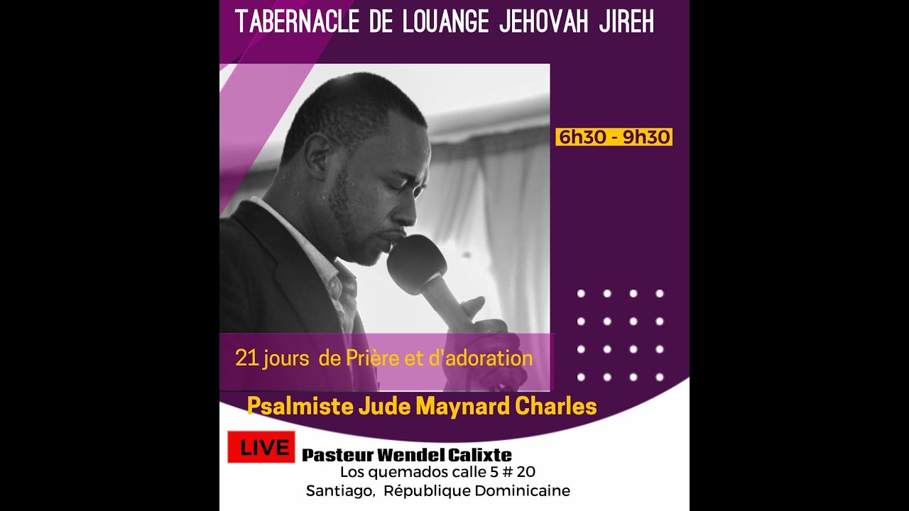 Culte Du Dimanche 16 Juillet 2023 | Pasteur Wendel Calixte | Tabernacle ...