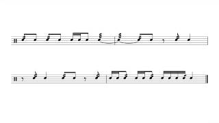 Double-stroke rolls - INTERACTIVE Sight Reading Practice for Drums - PLAY ALONG EXERCISE