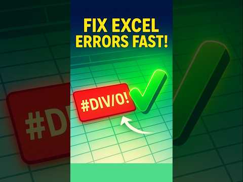 Stop Showing Ugly Errors in Excel! 😱💡 #shorts