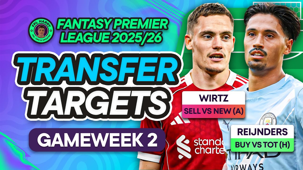MY FPL GW2 TRANSFER TARGETS! ♻️ Saka in for Palmer ⁉️| Fantasy Premier League Tips 2025/26