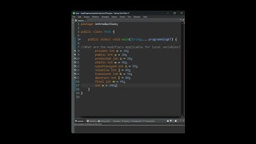 Modifiers applicable for local variables in java #shorts #programmingkt #programming #variables #dsa