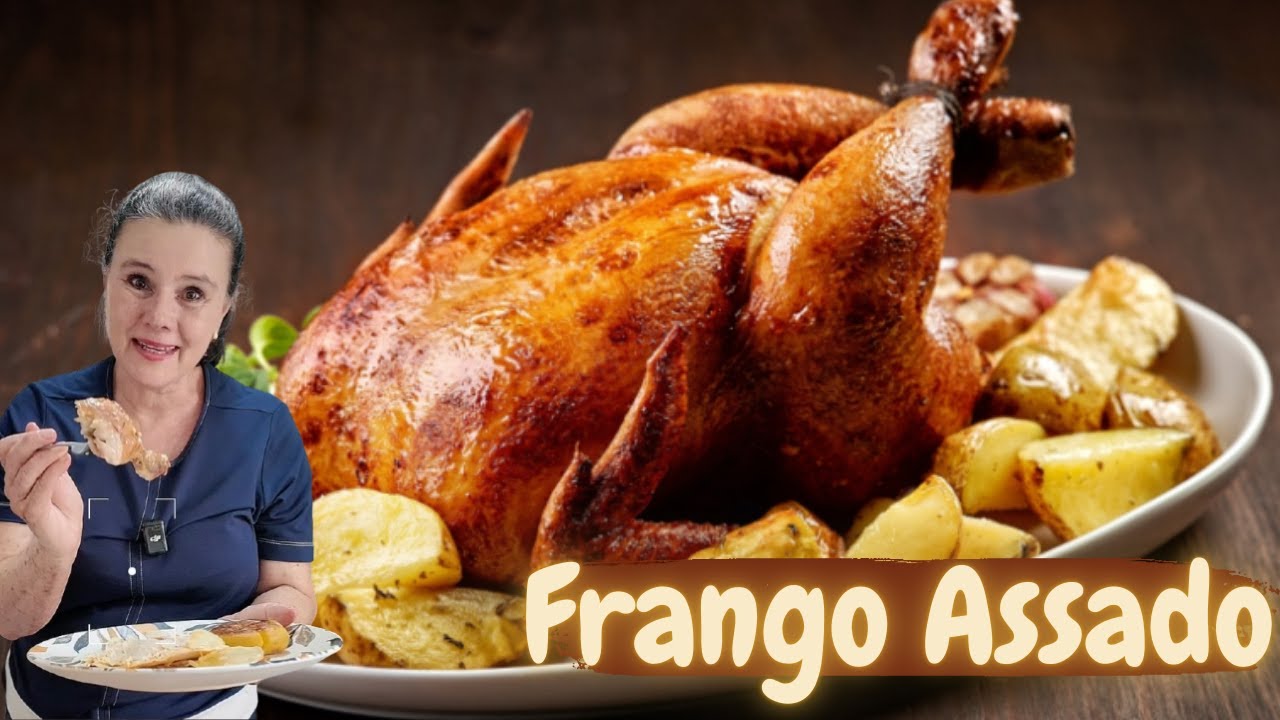 Frango assado do jeito que todo mundo ama 😋 Salva essa receita!