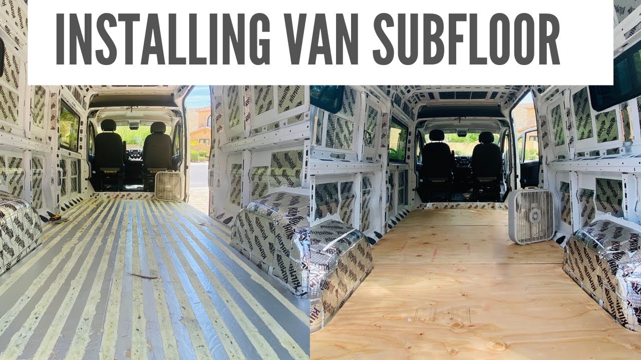 Episode 4 INSTALLING VAN SUBFLOOR SIMPLE, SECURE, PLYWOOD DIY VAN
