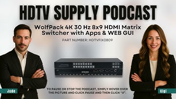 WolfPack 4K 30 Hz 8x9 HDMI Matrix Switcher with Apps & WEB GUI