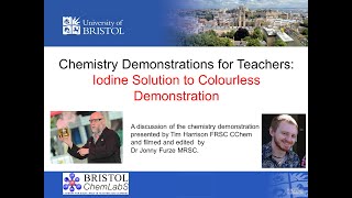 Teacher Training - Iodine Solution to Colourless using Sodium Thiosulfate