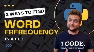 How To Find Most Frequent Word In Text File In Python