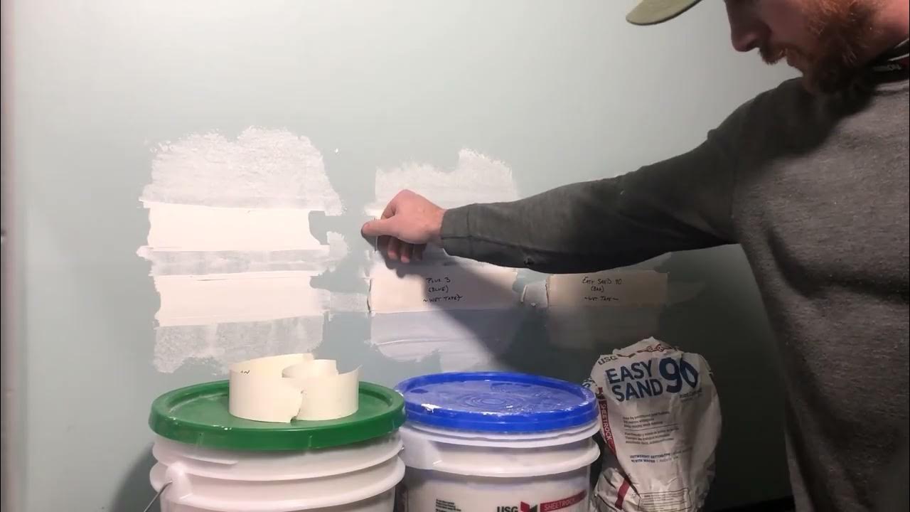 Taping Mud Pull Test Plus 3 vs AllPurpose vs Easy Sand. Drywall