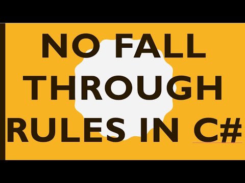 No-Fall-Through rules in c# in urdu / hindi