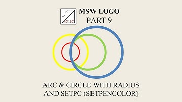 MSW LOGO PART 9 ARC AND CIRCLE WITH RADIUS