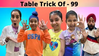Table Trick Of - 99 | RS 1313 SHORTS #Shorts Resimi