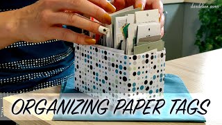 Organizing paper tags | price tags shuffling | no talking