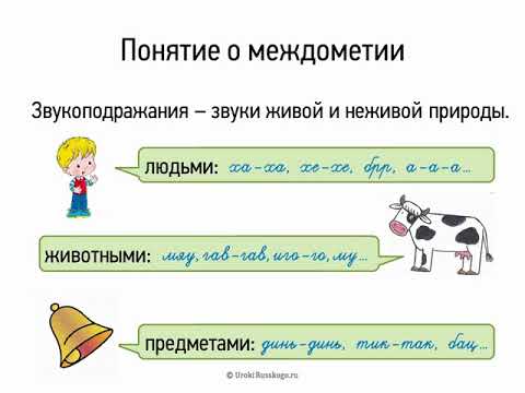 Понятие о междометии (7 класс, видеоурок-презентация)