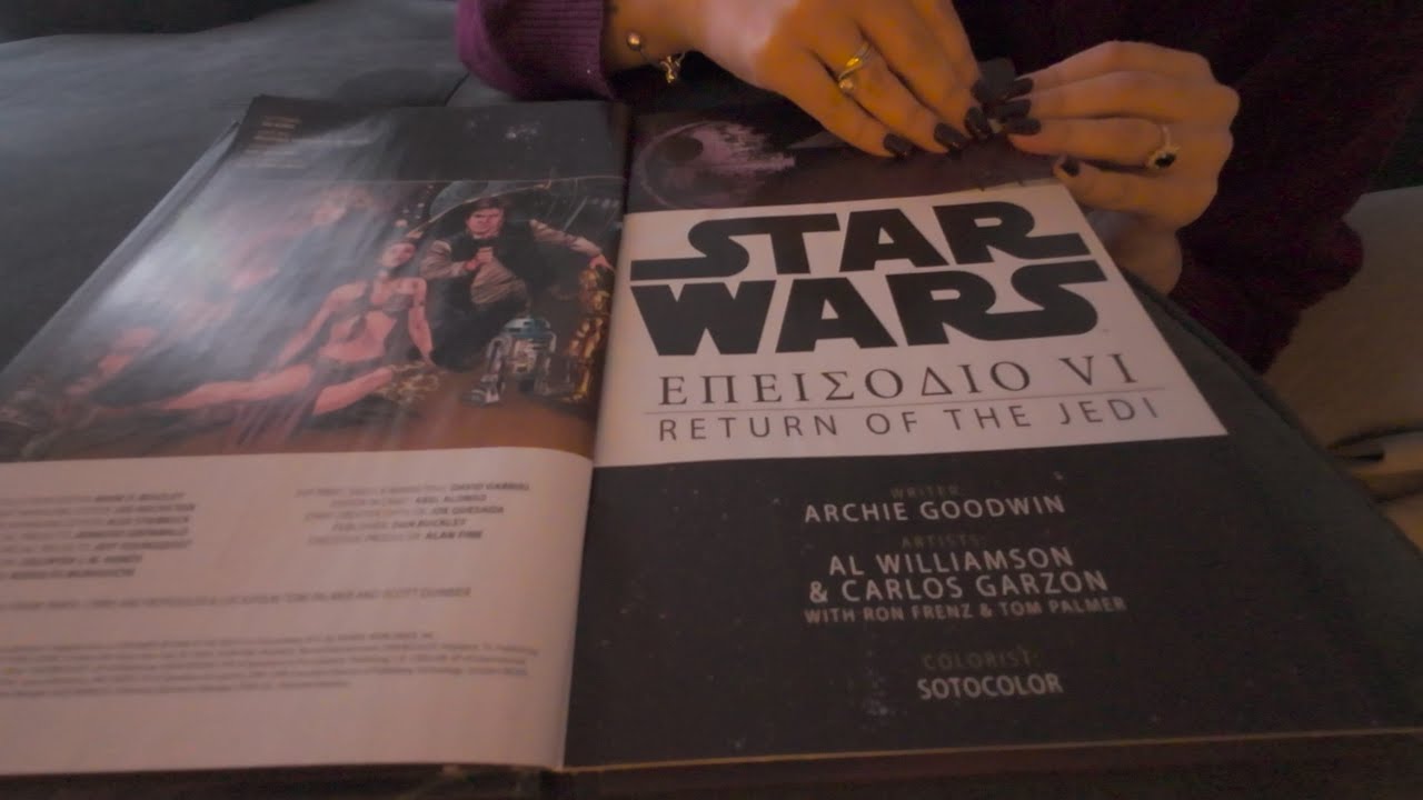 ASMR | No Talking | Glossy Star Wars Comic Page Turning, Finger Licking & Tapping