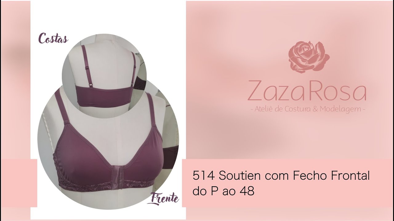 514 Soutien com Fecho Frontal do P ao 48 - Zaza Rosa