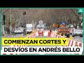 Inician cortes y desvíos en Andrés Bello: Estará cortada durante más de un año por obras viales