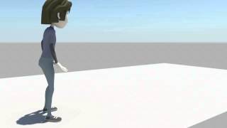3D Character Animation Test: Pushing A Heavy Object (Without Graph Editing)