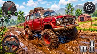 Offroad Mud Cargo Truck Driving Simulator - Drive 4x4 Jeep Offroad Game - Android Gameplay screenshot 1