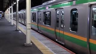 E233系3000番台横コツE-03編成+横コツE-55編成藤沢駅発車
