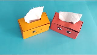 How to make an Origami Tissue Paper Box迷你纸巾盒折纸
