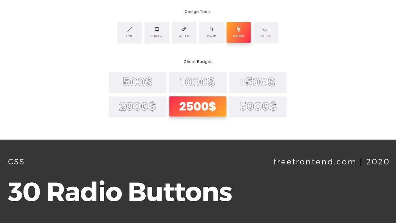 88 Radio Buttons CSS