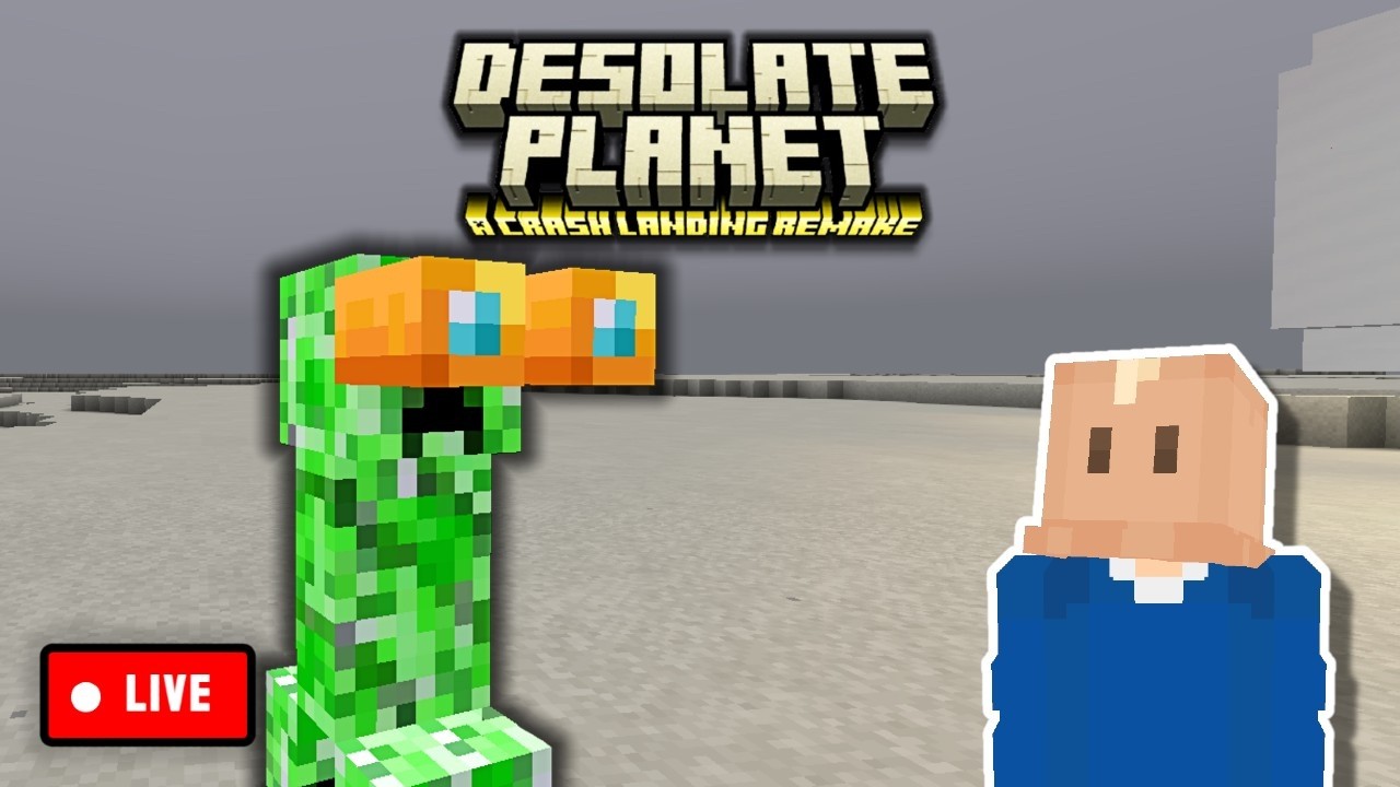 Surviving a Desolate Planet in Minecraft! x2 - LIVE - YouTube