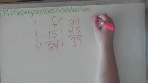 Saxon 5 Lesson 14. Missing numbers in Subtraction.