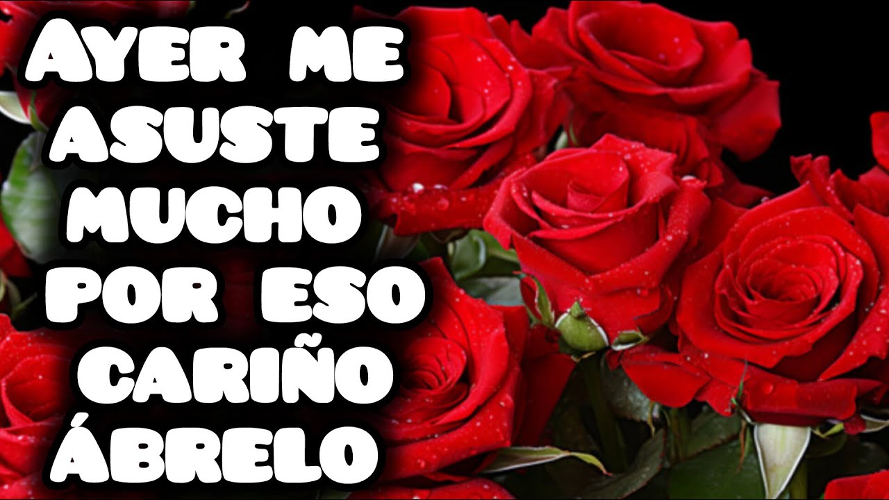 Ayer me asuste mucho por eso cariño ábrelo