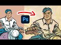 4 ways to RETRO AGE your COMIC to make it look old in PHOTOSHOP