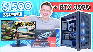 $1500 Gaming PC Build 2022! [Full Build Guide w/ Benchmarks - ft. 3070 & Core i5!]