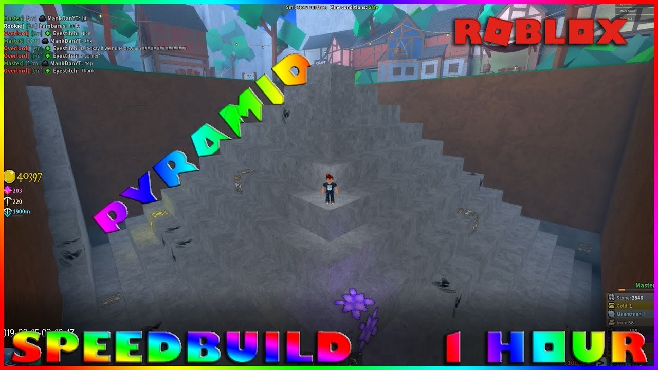 Roblox Speed Build Azure Mines Pyramid - azure mines roblox stuff to buy mining games building