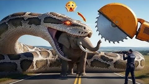 Fearless Heroes Confront Giant Python to Save the Playful Elephant – Epic Wildlife Rescue