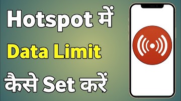 Hotspot Me Data Limit Kaise Set Kare | How To Set Data Usage Limit In Hotspot