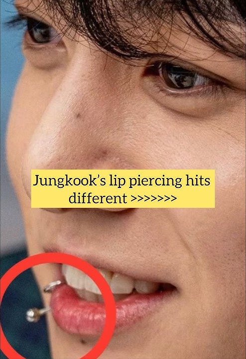 Jungkook’s lip piercing hits different #shorts #jungkook #bts
