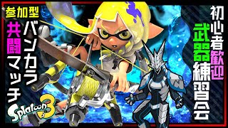 🌟参加型バンカラオープンマッチ🌟【スプラトゥーン3 | Day130】ウデマエ完全不問・初見さん歓迎！自由に好きな武器を練習しながらゆるく共闘するSplatoon3攻略【Vtuber】