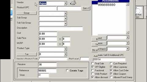 Simple Add Item (Visual Retail Plus)