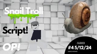 FE 2024 SKYHUB// Roblox Snail Trolling Script: The Funniest Fast-Motion Pranks to Confuse Everyone!