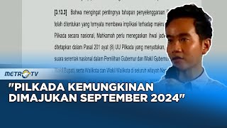 Kawal Pemilu 2024 - MK Melarang, Gibran Bilang Pilkada Maju September