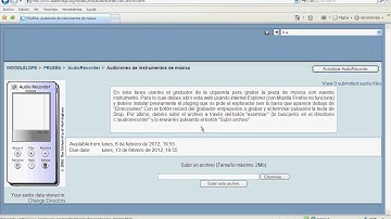 Actividad Audio recorder Moodle